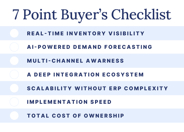 7-point buyer's checklist for evaluating production planning software
